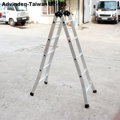 Thang nhôm  gấp đa năng 2 đoạn khóa tự động Advindeq B2-105