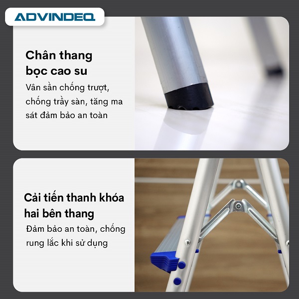 Thang nhôm gấp chữ A ADVINDEQ ADL804