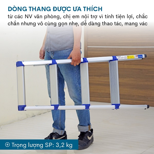 Thang nhôm gấp chữ A ADVINDEQ ADL804