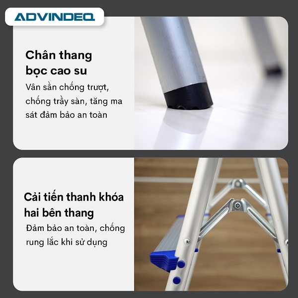 Thang nhôm gấp chữ A ADVINDEQ ADL805