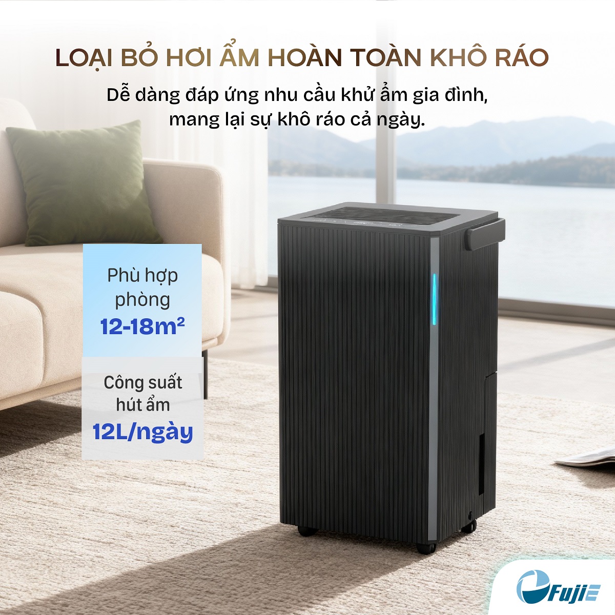 Máy Hút Ẩm Dân Dụng FujiE HM-912ED Máy Hút Ẩm Dân Dụng FujiE HM-912ED