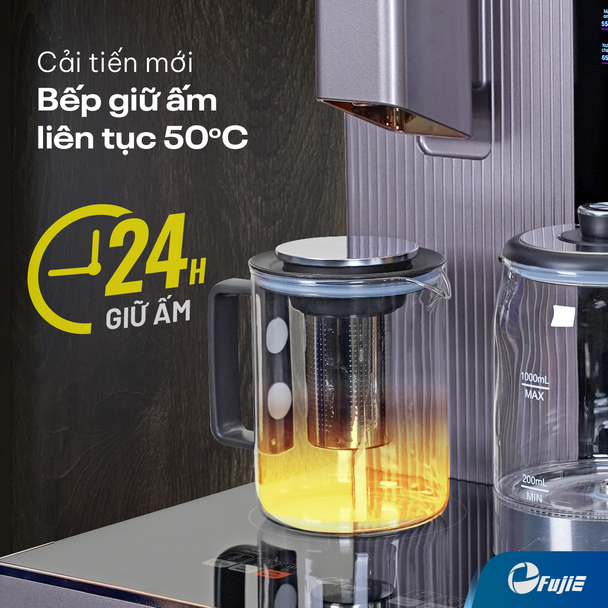 Cây nước nóng lạnh bàn trà cao cấp có ngăn khử khuẩn UV FujiE TB238UV Cây nước nóng lạnh bàn trà cao cấp có ngăn khử khuẩn UV FujiE TB238UV