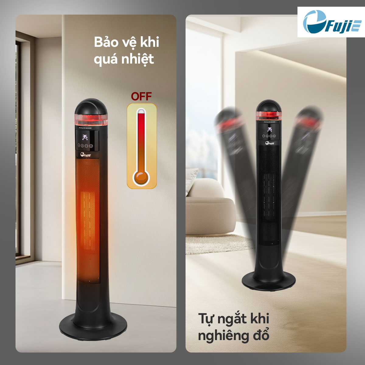 Điều khiển từ xa: Thoải mái điều khiển từ mọi vị trí trong phòng.